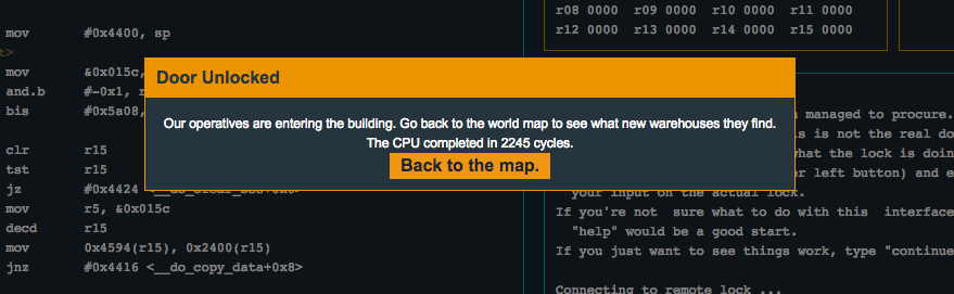 Microcorruption Sydney Solved